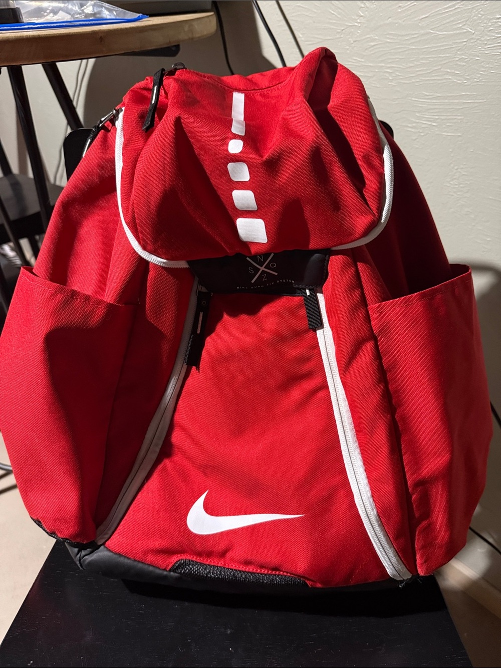Nike Elite Red and White Sports Backpack